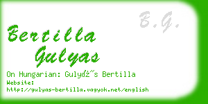 bertilla gulyas business card